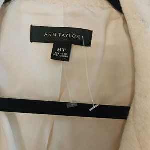 Fabulous Asymmetrical Cream Fabric Moto Jacket from Ann Taylor